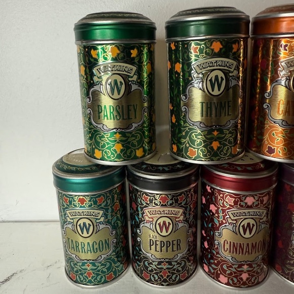 Vintage Watkins 1987 Limited Edition Spice Tins Set of 12 - Picture 2 of 8